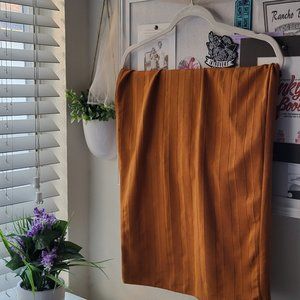 Orange midi slit skirt